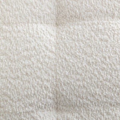 Ivory Faux Leather Tufted Slipper Chair with Wood Legs