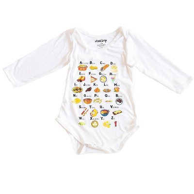 Mixed Up Clothing Baby Alphabet Long Sleeve Bodysuit