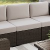 Martha Stewart Bedford Indoor-Outdoor Modular Patio Sectional Sofa Center Seat in Rattan Wicker with All-Weather Cushions - 2 of 4