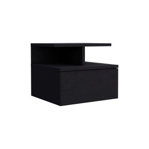NicBex 14 inch Wide Floating Floating Nightstand with 1 Drawer,Modern Side Table with 2-Tier Shelf,Bedside Table for Bedroom,Living Room - 1 of 4
