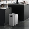 2 x 4 Gal Dual Trash Can, Hands-Free Trash Can with Soft Close Lid, Stainless Steel Garbage Can - 3 of 4