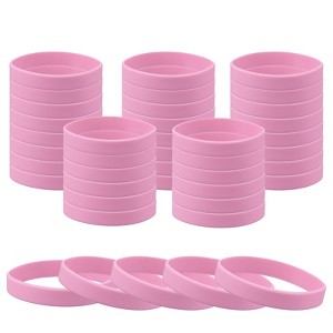 Unique Bargains Sports Party Games Fashion Silicone Bracelet Wristbands 60 Pcs - 1 of 4