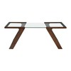 Rectangular Kai Coffee Table Dark Espresso - Picket House Furnishings: Modern Rubberwood Base, Tempered Glass Top - image 3 of 4