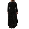 Agnes Orinda Women's Plus Size Mermaid Round Neck High Low Hem Maxi Velvet Formal Dresses - 4 of 4