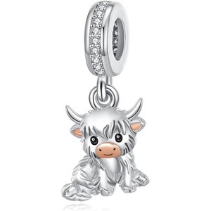 Moon Fairy/Moon Fox/Skunk/Jellyfish/Artist Palette Charm Sterling Silver Charms Beads Fits Bracelets Necklace Jewelry for Women - 1 of 4