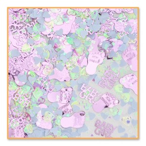 Beistle Baby Girl Confetti, (4/Pkg) Multicolored - 1 of 1