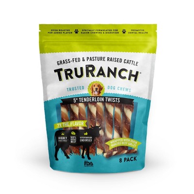 TruRanch Tenderloin Twists Beef Dog Treats - 8ct