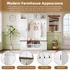 Farmhouse Hall Tree with Bench &Shoe Storage, 3-in-1 Entryway Bench with Coat Rack Hooks, Shoe Cubbies, Adjustable Shelf for Hallway Storage Cabinet - 3 of 4