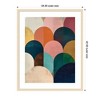 Kate and Laurel Framed Art Minimalist Geometric Abstract Jewel Tone by The Creative Bunch Studio, 34x42, Woodgrain Stripe Blonde - 2 of 4