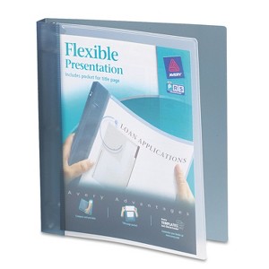 Avery Flexible Round Ring Binder 11 x 8 1/2 1" Capacity Gray 17676 - 1 of 4