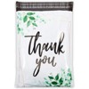 Stockroom Plus 100-Pack Thank You Floral Poly Mail Envelopes Document Mailers Self Adhesive Bag 10 x 13 in - 4 of 4