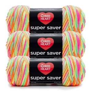 Red Heart Super Saver Yarn 24 Pack-Day Glow - 1 of 4