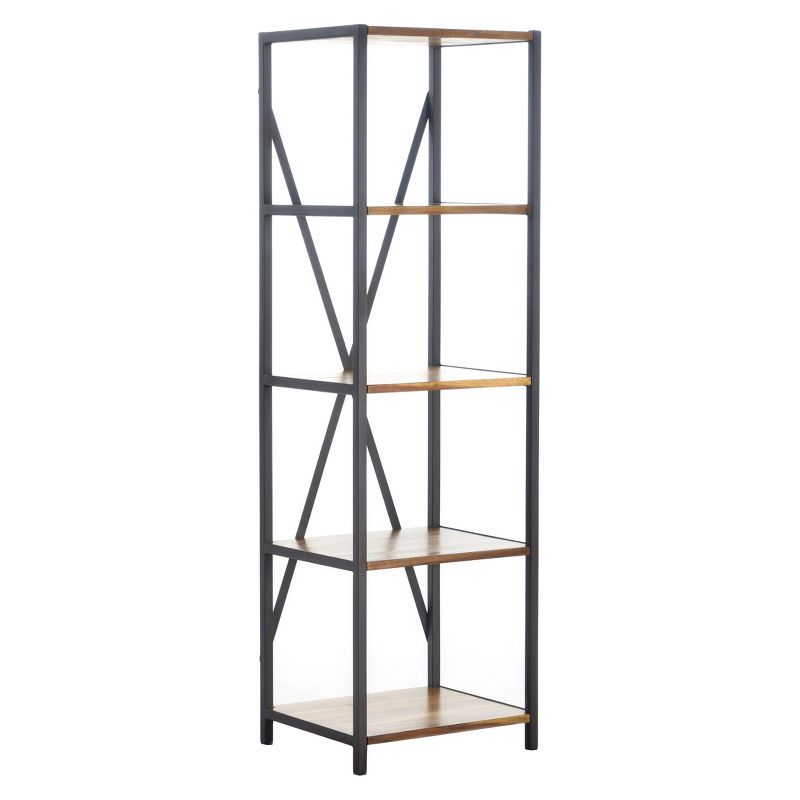Roney 17&#34; Bookcase with Rustic Metal Finished Iron Accents - Natural - Christopher Knight Home, 1 of 6