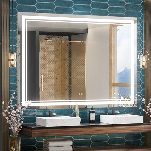 Keonjinn LED Front Light Bathroom Vanity Wall Mirror, Anti-Fog, Dimmable - 1 of 4