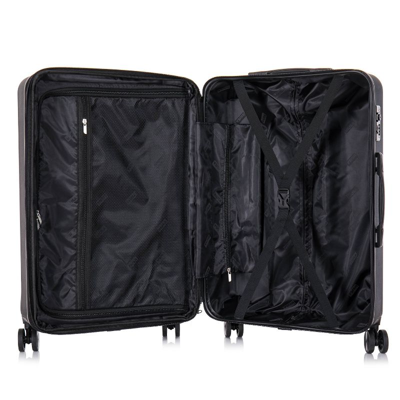 InUSA Elysian Lightweight Hardside Medium Checked Spinner Suitcase, 5 of 22