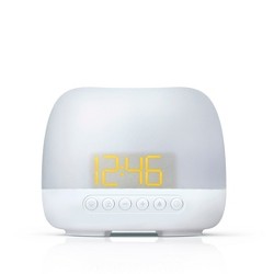 Extra Large Display Digital Alarm Clock White/Pine - Capello® : Target