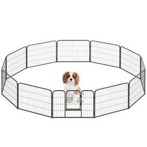BestMassage Dog Playpen 24/32/40 Inch Heavy Duty Playpen Pen Dog Fence Dog Kennel with Doors Indoor Outdoor Pet Exercise Pen Puppy Playpen - 1 of 4