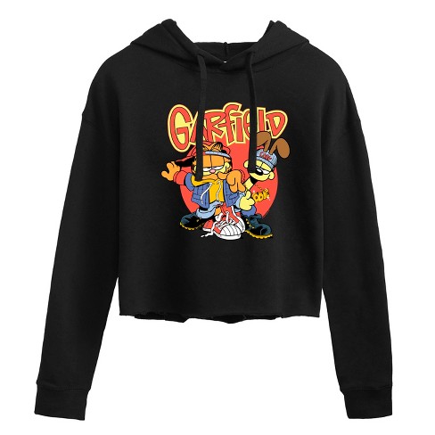 Women's - Garfield - Garfield And Odie Logo Cropped Graphic Hoodie - image 1 of 3