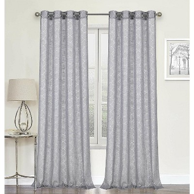 GoodGram Whittier Metallic Sparkle Semi Sheer Grommet Curtain Panels