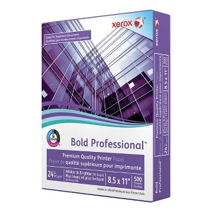 xerox Bold Professional Quality Paper, 98 Bright, 24 lb Bond Weight, 8.5 x 11, White, 500/Ream - 1 of 2