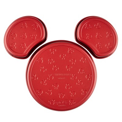 Farberware Red Nonstick 3-Piece Mickey Mouse Cake Pan Set