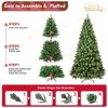 NAYSAYE Christmas Tree Stands 5ft PVC Tree with Realistic Branches for Christmas Easy Holiday Setup, Green, 36"*60"*10.78" - 4 of 4