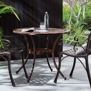 Coolbibila-Round Cast Aluminum Dining Table, Dining Table Outdoor, Dining Table Modern - 1 of 4