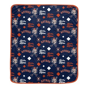 MLB Houston Astros Retro Mascot Repeat Cozy Throw Blanket - 1 of 1