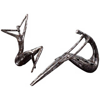 Uttermost Dahy 14" High Abstract Tabletop Sculptures Set of 2