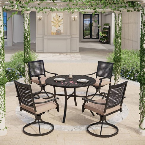 Swivel patio dining cheap set