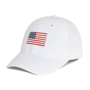Tirrinia Unisex Cotton American Flag Baseball Hat, Adjustable Lightweight Breathable - 1 of 4