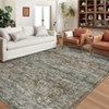 Machine Washable Rug Ultra Thin Area Rug Non Slip Vintage Rug Foldable Stain Resistant Rugs for Living Room Bedroom Indoor Low Pile Carpet - 3 of 4