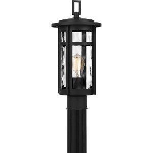 Uma 1-Light Matte Black Outdoor Post Lantern - 1 of 4