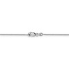 Black Bow Jewelry 0.9mm 14k White Gold Solid Round Snake Chain Necklace - 4 of 4