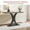 Lirago 40" Console Table Narrow Entryway Foyer Table Geometric Base Modern Industrial Style Gray - 3 of 4