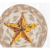 Earth Rugs Yellow Star Round Coaster – Braided Jute, Primitive Americana Decor, 5"x5" - 2 of 3