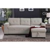 VYNXARIA 3-Piece Pull-Out Upholstered Sectional Sofa,Light Gray - 2 of 4