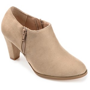 Journee Collection Womens Sanzi Comfort Insole Inside Zip Block Heel Booties - 1 of 4