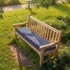 Aoodor 46x18 Inch Outdoor Bench Cushion, Olefin Fabric Patio Furniture Cushions with Removable Cover and Adjustable Straps for Swing Sofa Settee - 2 of 4