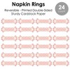 Big Dot of Happiness Pink Daisy Flowers - Floral Party Paper Napkin Holder - Napkin Rings - Set of 24 - 3 of 4