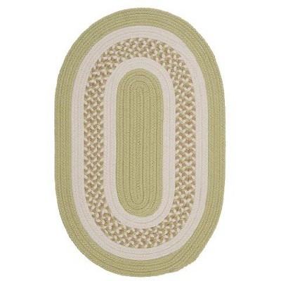 Colonial Mills Flowers Bay - Light Green 2 Ft x6 Ft Runner (Oval) Rug Indoor/Outdoor 100% Polypropylene