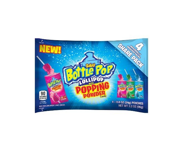 Baby Bottle Pop Lollipop with Popping Candy Share Pack - 3.2oz/4ct