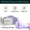 FifthPulse Nitrile Exam Gloves Lilac - Box of 50, Perfect for Cleaning, Cooking & Medical Uses - 2 of 4