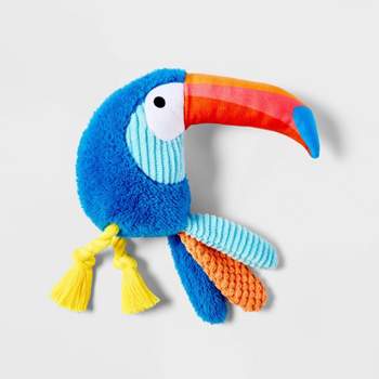 9" Toucan Plush with Rope Dog Toy - Sun Squad™