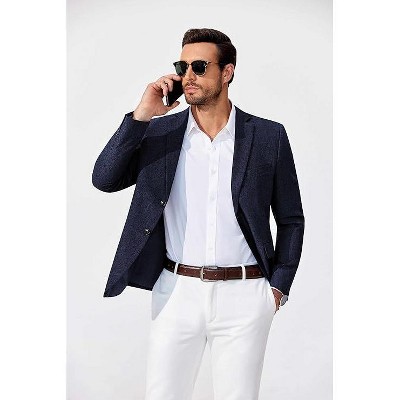COOFANDY Men's Blazer Casual Sport Coats Two Buttons Lightweight Suit Jacket Black M — фото 2