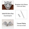 Anna-Kaci Gold Plated Leopard Cheetah Panther Head Animal Zircon 925 Sterling Silver Stud Earrings for Women - 4 of 4