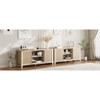 Modern TV Stands for Living Room, Fluted Cabinet with Storage, Mid-Century Modern TV Table Stand for 50/55/60/65 TV,Heavy Duty Oak TV Console - 3 of 4