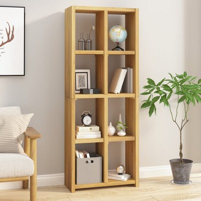 vidaXL Book Cabinet 27.6 in.x11.8 in.x70.9 in. Solid Wood Teak