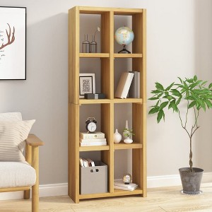 vidaXL Book Cabinet 27.6 in.x11.8 in.x70.9 in. Solid Wood Teak - 1 of 4