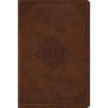 Study Bible-ESV-Personal Size Ornament Design - (Leather Bound)